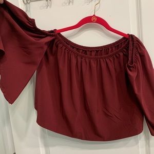 Burgundy crop top